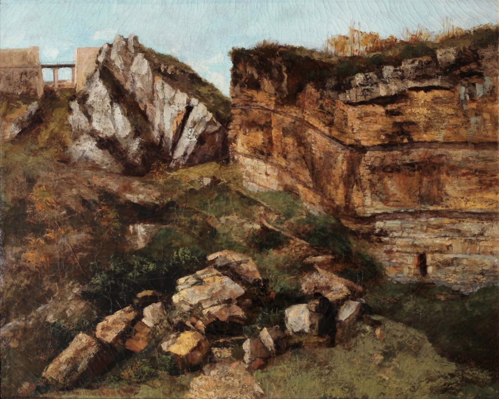 La Roche pourrie, étude géologique, Gustave Courbet, 1864